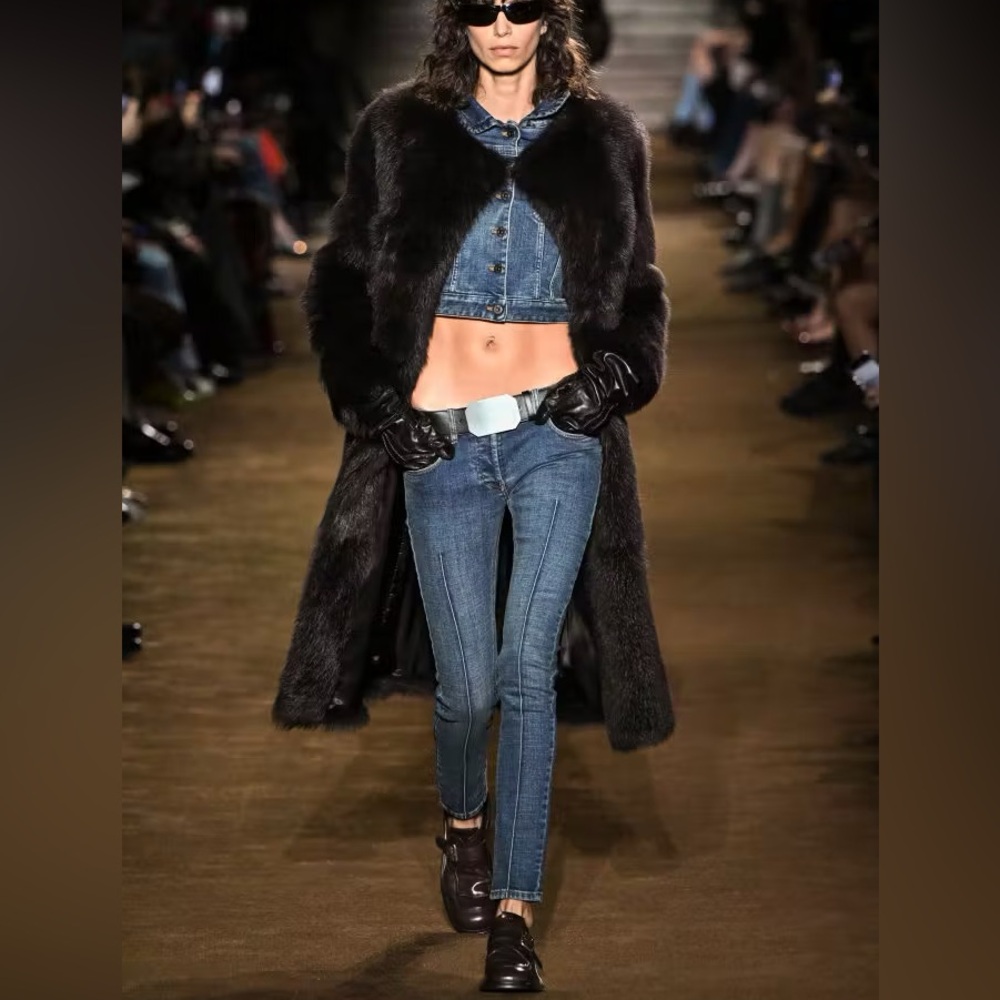 Miu miu low rise stretch denim